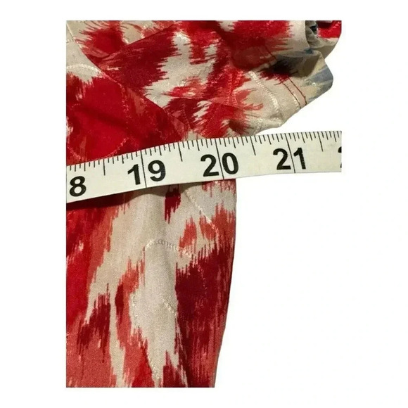 JM Collection Petite Large Scoop Neck Soft Flowy Watercolor Floral Print Top - Picture 5 of 7